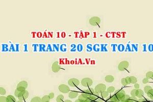 Bài 1 trang 20 SGK Toán 10 tập 1 Chân trời sáng tạo